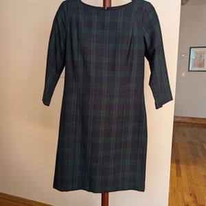 Gant Plaid Green and Black Women's Winter Dress